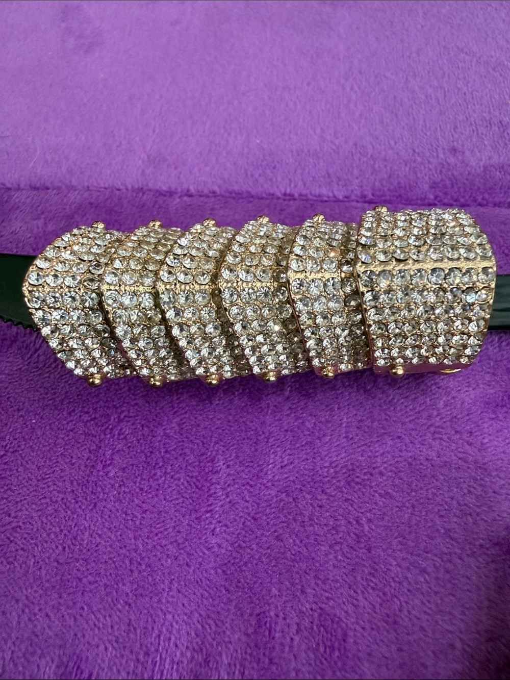 Gold Rhinestone Statement Belt